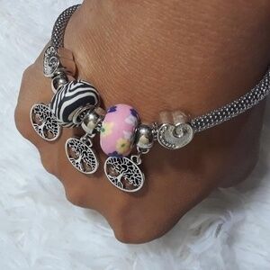 ☄Love & The Trees Of Life Charms Mesh Brac…